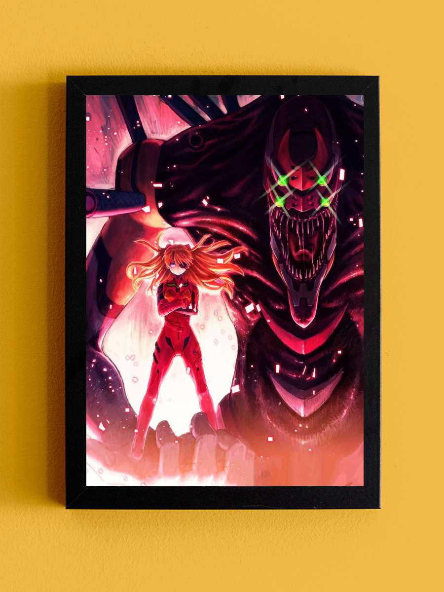 evangelion Anime Tablo Siyah Çerçeveli Yüksek Kalite Anime Duvar Poster Tablo - En İyi Fiyatlarla