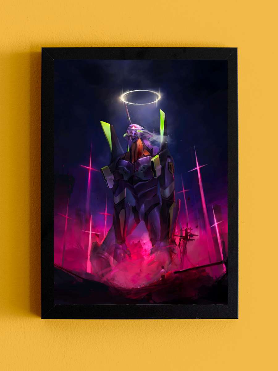 evangelion Anime Tablo Siyah Çerçeveli Yüksek Kalite Anime Duvar Poster Tablo - En İyi Fiyatlarla