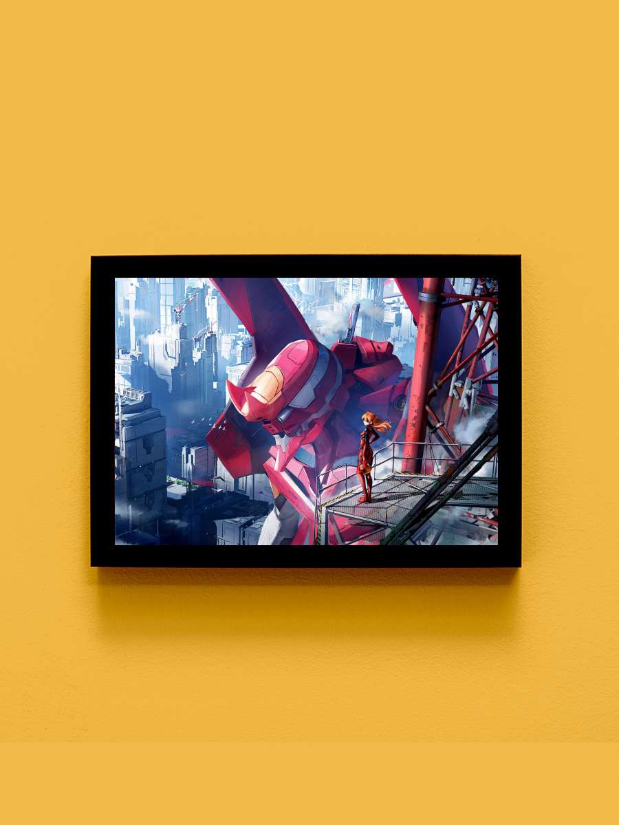 Evangelion Anime Tablo Siyah Çerçeveli Yüksek Kalite Anime Duvar Poster Tablo - En İyi Fiyatlarla