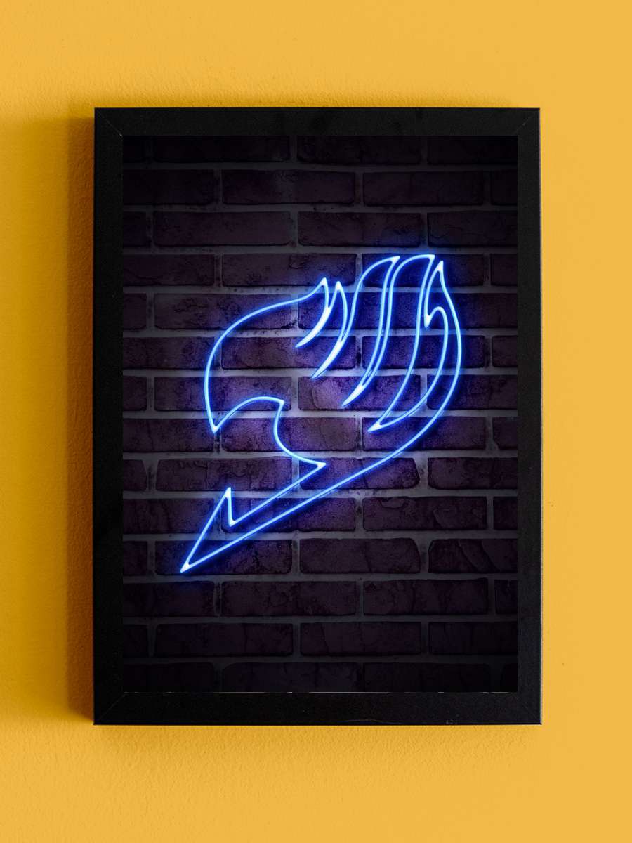fairy tail guild symbol  Anime Tablo Siyah Çerçeveli Yüksek Kalite Anime Duvar Poster Tablo - En İyi Fiyatlarla