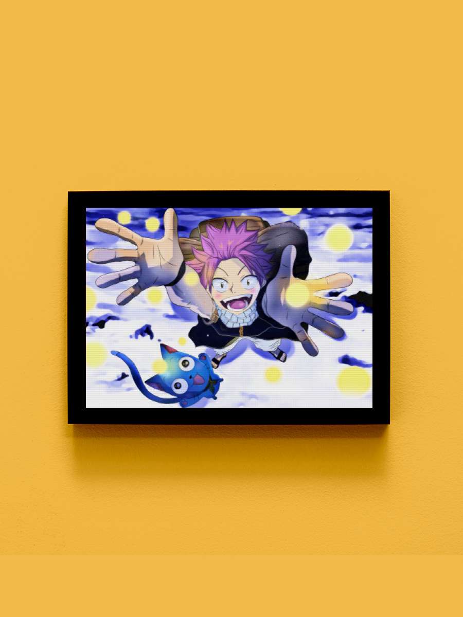 Fairy tail Anime Tablo Siyah Çerçeveli Yüksek Kalite Anime Duvar Poster Tablo - En İyi Fiyatlarla