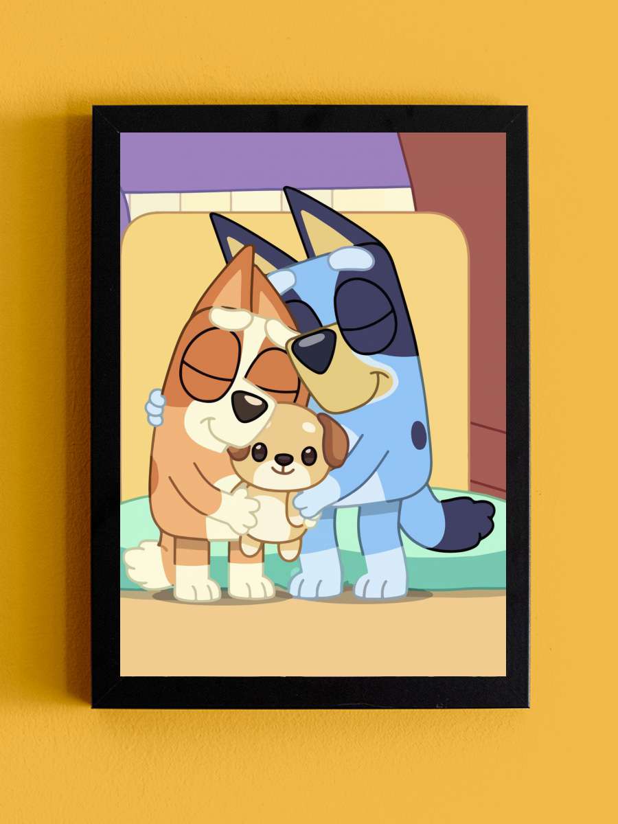family bluey Anime Tablo Siyah Çerçeveli Yüksek Kalite Anime Duvar Poster Tablo - En İyi Fiyatlarla