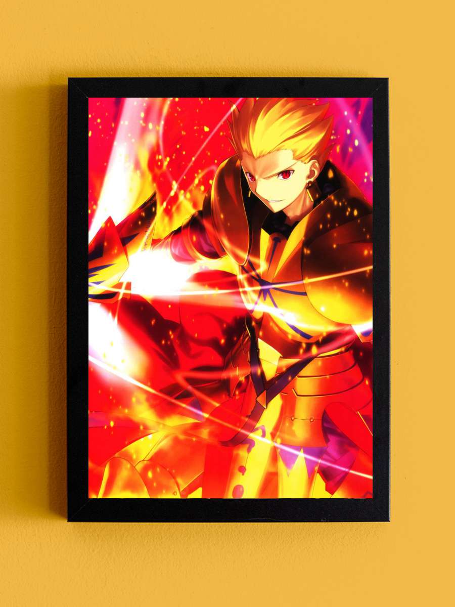 Fate Grand Order Gilgamesh Anime Tablo Siyah Çerçeveli Yüksek Kalite Anime Duvar Poster Tablo - En İyi Fiyatlarla