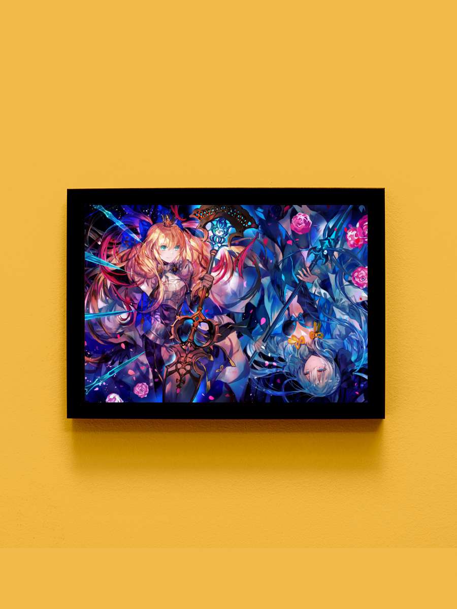 Fate Grand Order Anime Tablo Siyah Çerçeveli Yüksek Kalite Anime Duvar Poster Tablo - En İyi Fiyatlarla
