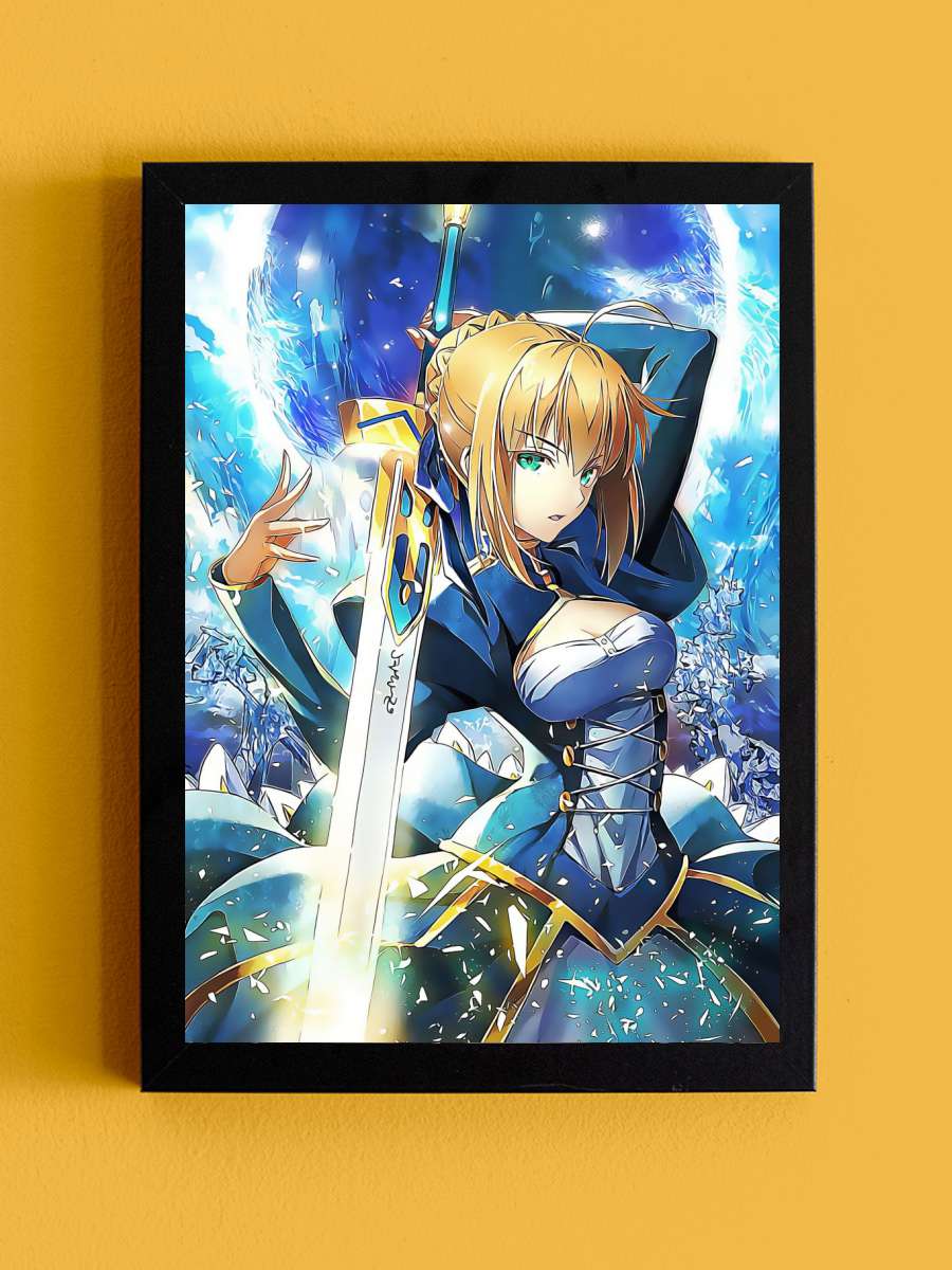 Fate Stay Night Anime Tablo Siyah Çerçeveli Yüksek Kalite Anime Duvar Poster Tablo - En İyi Fiyatlarla