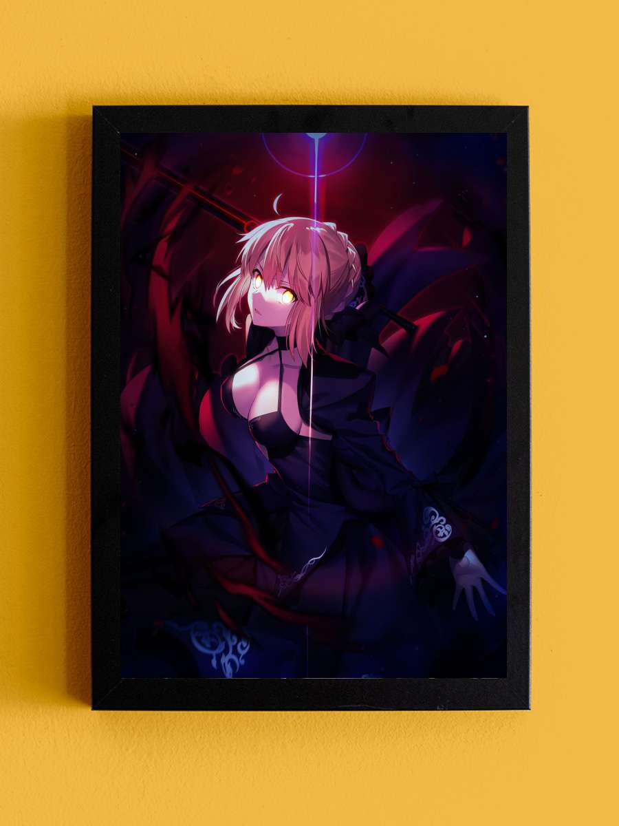 Fate Stay Night Anime Tablo Siyah Çerçeveli Yüksek Kalite Anime Duvar Poster Tablo - En İyi Fiyatlarla