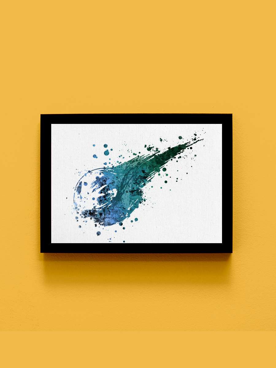 FF7 Landscape Orientation Anime Tablo Siyah Çerçeveli Yüksek Kalite Anime Duvar Poster Tablo - En İyi Fiyatlarla