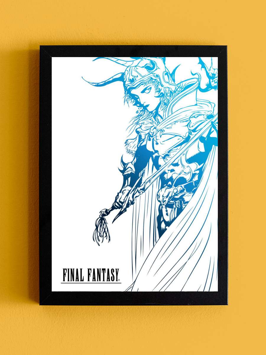 Final Fantasy I Anime Tablo Siyah Çerçeveli Yüksek Kalite Anime Duvar Poster Tablo - En İyi Fiyatlarla