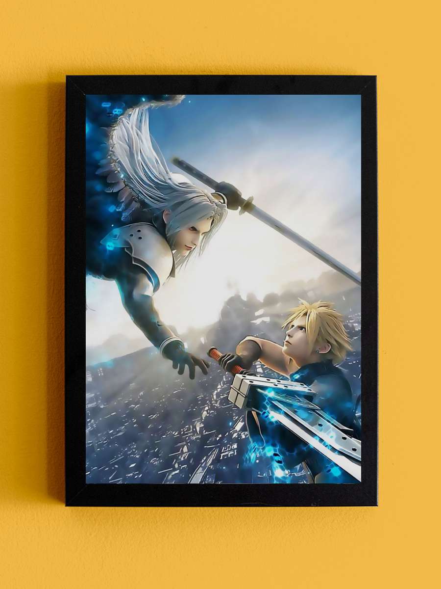 FINAL FANTASY Anime Tablo Siyah Çerçeveli Yüksek Kalite Anime Duvar Poster Tablo - En İyi Fiyatlarla