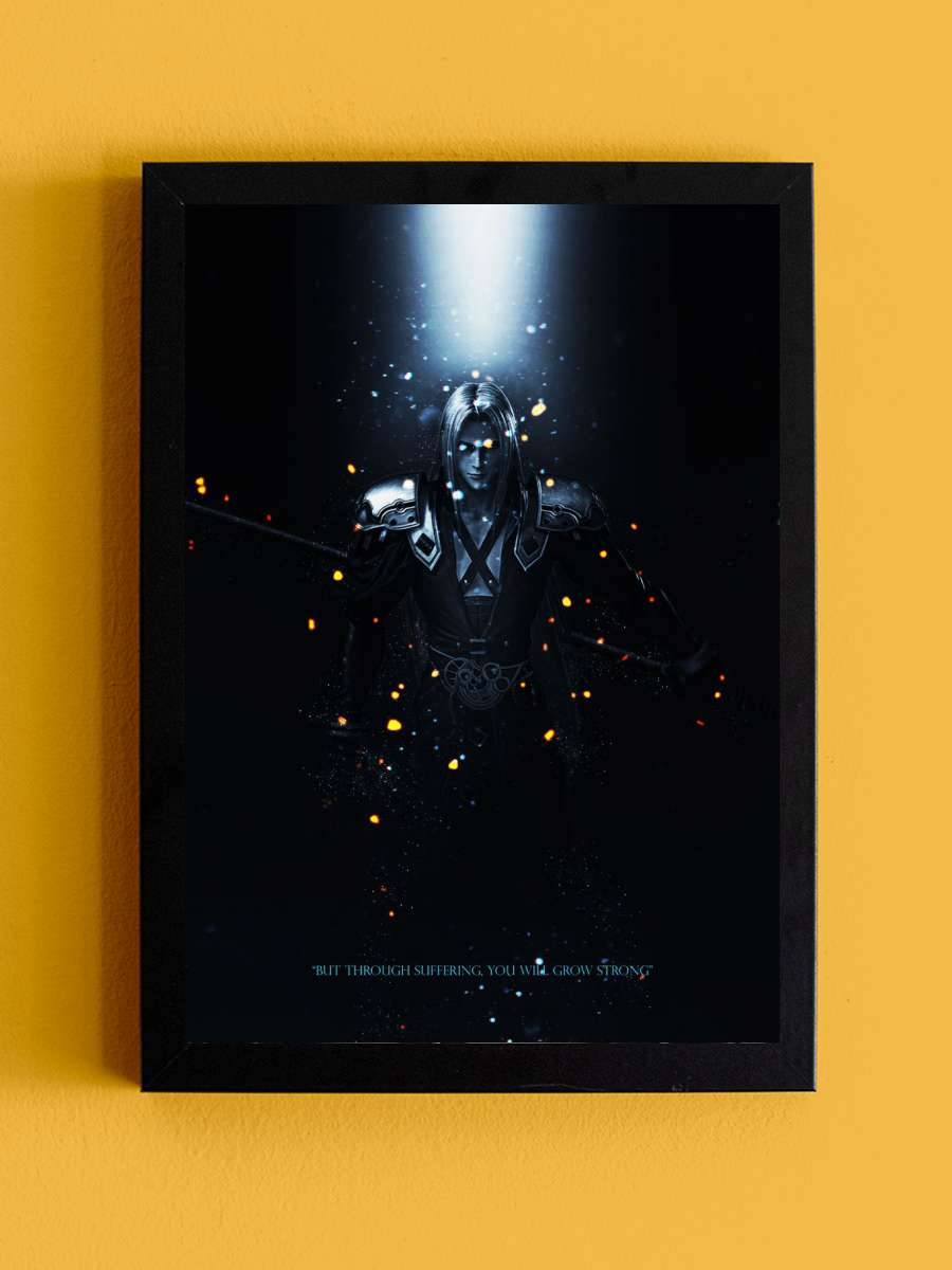 FINAL FANTASY Anime Tablo Siyah Çerçeveli Yüksek Kalite Anime Duvar Poster Tablo - En İyi Fiyatlarla