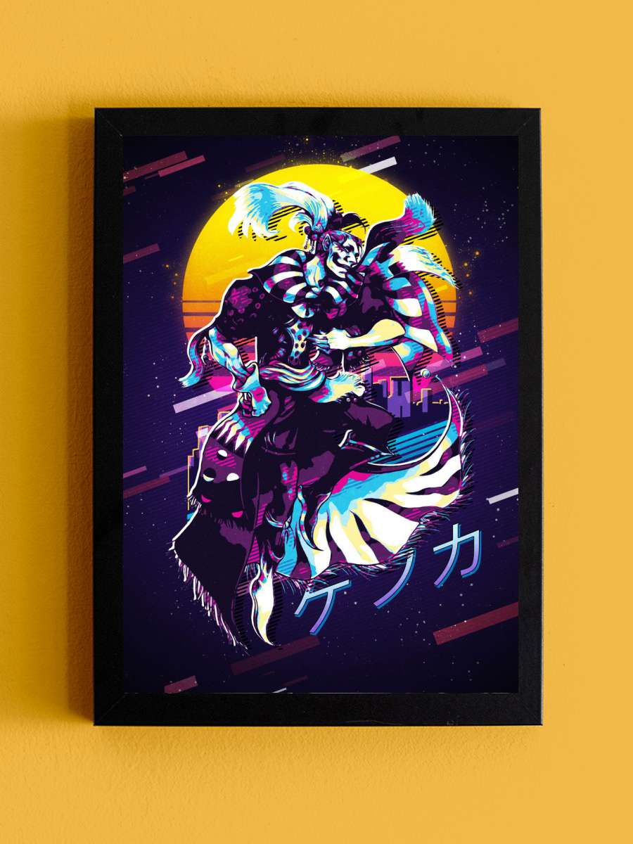 Final Fantasy VI 6 Kefka Anime Tablo Siyah Çerçeveli Yüksek Kalite Anime Duvar Poster Tablo - En İyi Fiyatlarla
