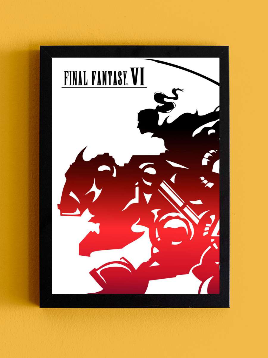 Final Fantasy VI Anime Tablo Siyah Çerçeveli Yüksek Kalite Anime Duvar Poster Tablo - En İyi Fiyatlarla