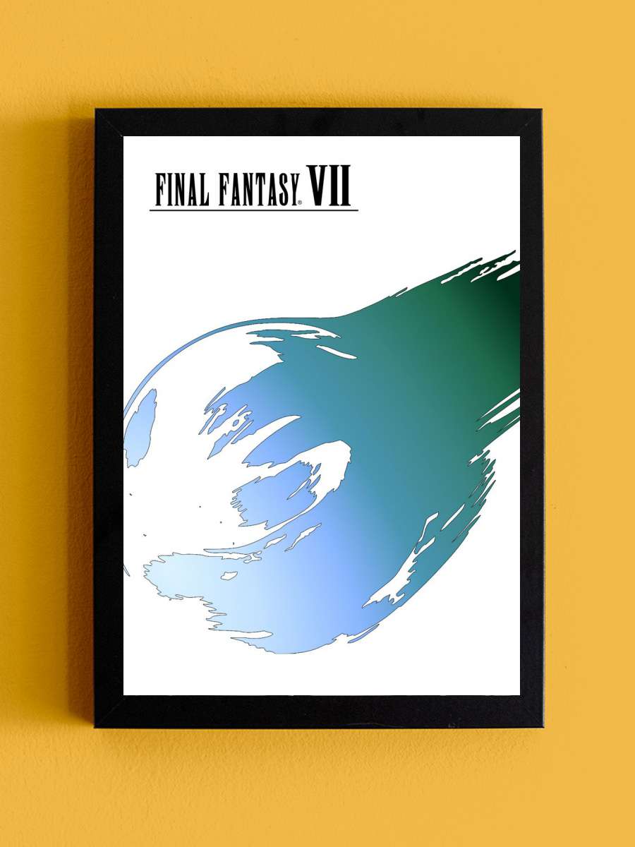 Final Fantasy VII Anime Tablo Siyah Çerçeveli Yüksek Kalite Anime Duvar Poster Tablo - En İyi Fiyatlarla
