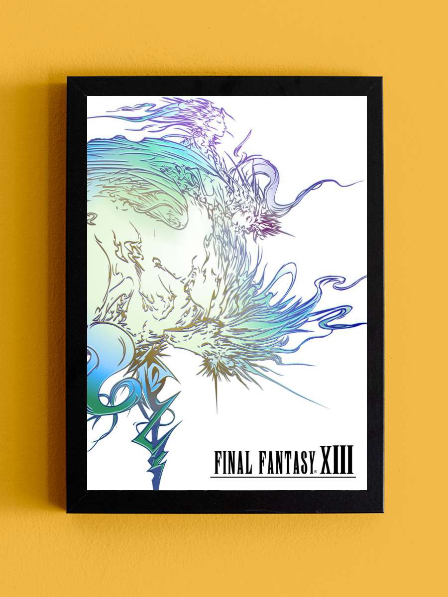 Final Fantasy XIII Anime Tablo Siyah Çerçeveli Yüksek Kalite Anime Duvar Poster Tablo - En İyi Fiyatlarla