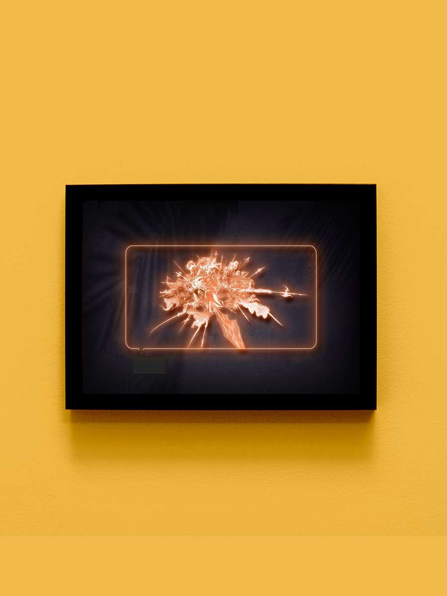 Final Fantasy XIV 14 Neon Anime Tablo Siyah Çerçeveli Yüksek Kalite Anime Duvar Poster Tablo - En İyi Fiyatlarla