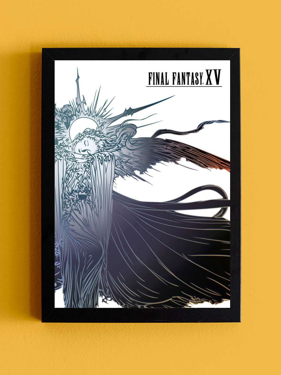 Final Fantasy XV Anime Tablo Siyah Çerçeveli Yüksek Kalite Anime Duvar Poster Tablo - En İyi Fiyatlarla