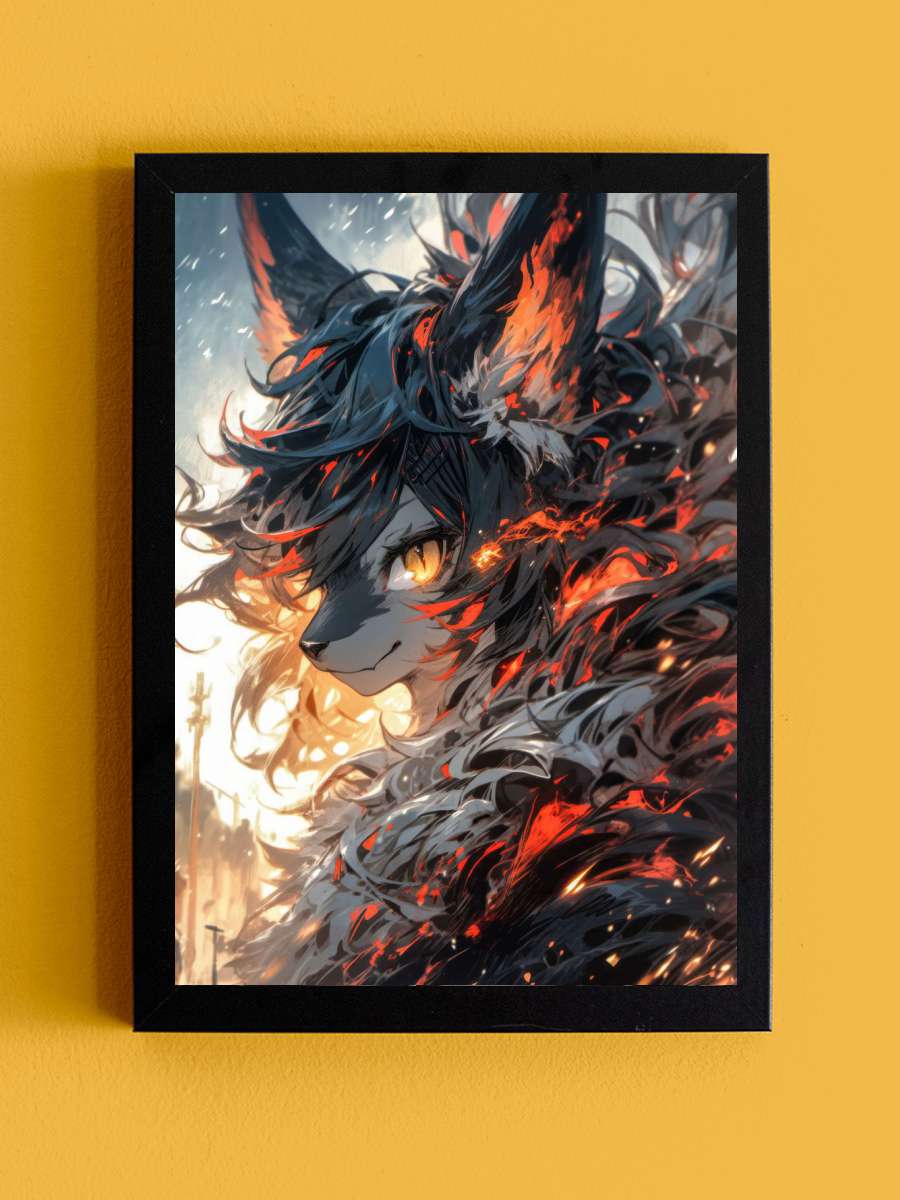 Furry Beauty Dvka v8 Anime Tablo Siyah Çerçeveli Yüksek Kalite Anime Duvar Poster Tablo - En İyi Fiyatlarla