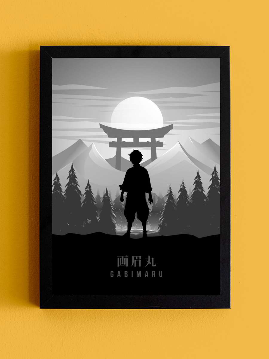 Gabimaru  Anime Tablo Siyah Çerçeveli Yüksek Kalite Anime Duvar Poster Tablo - En İyi Fiyatlarla