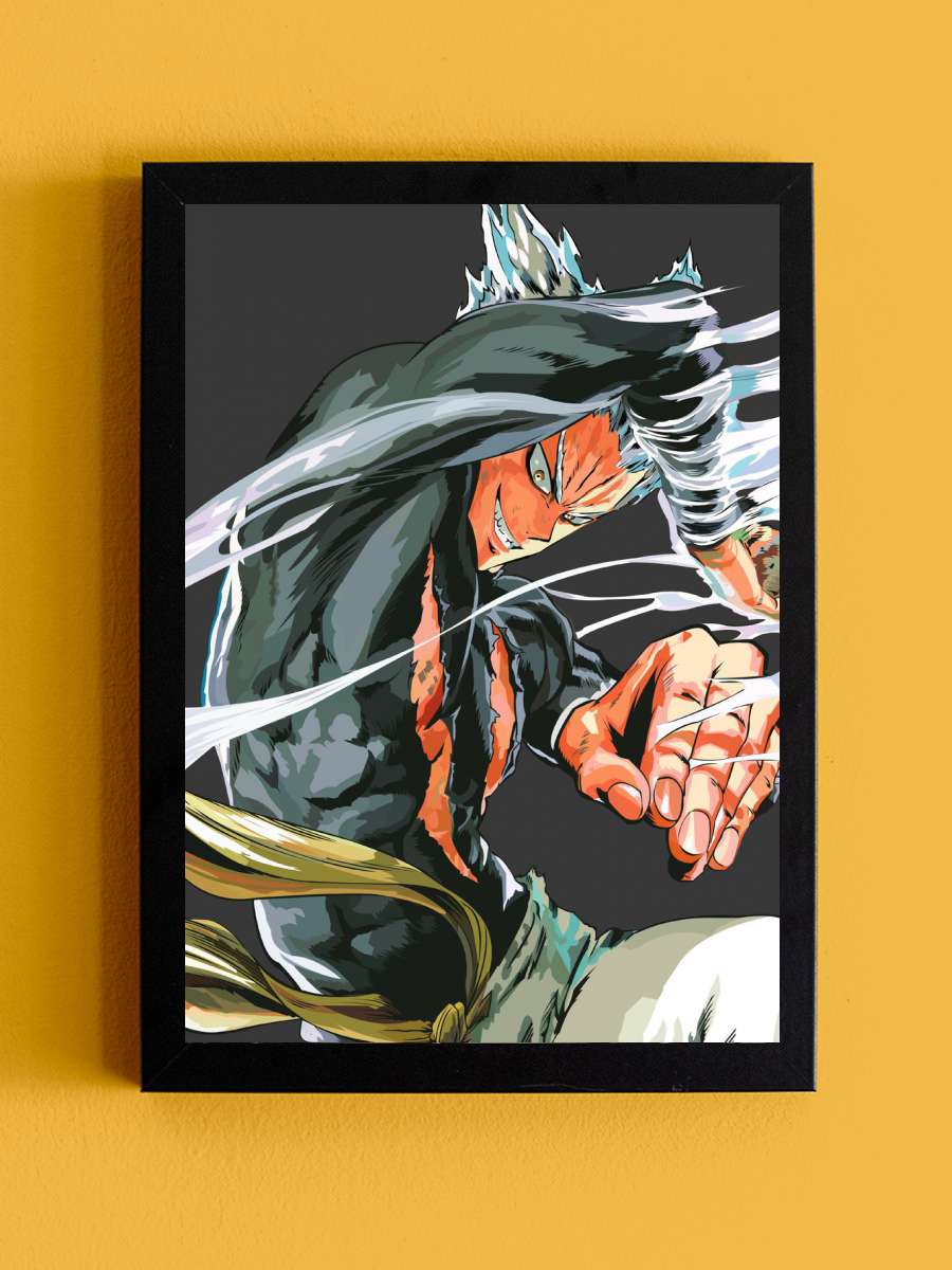 Garou Vector Poster Anime Tablo Siyah Çerçeveli Yüksek Kalite Anime Duvar Poster Tablo - En İyi Fiyatlarla