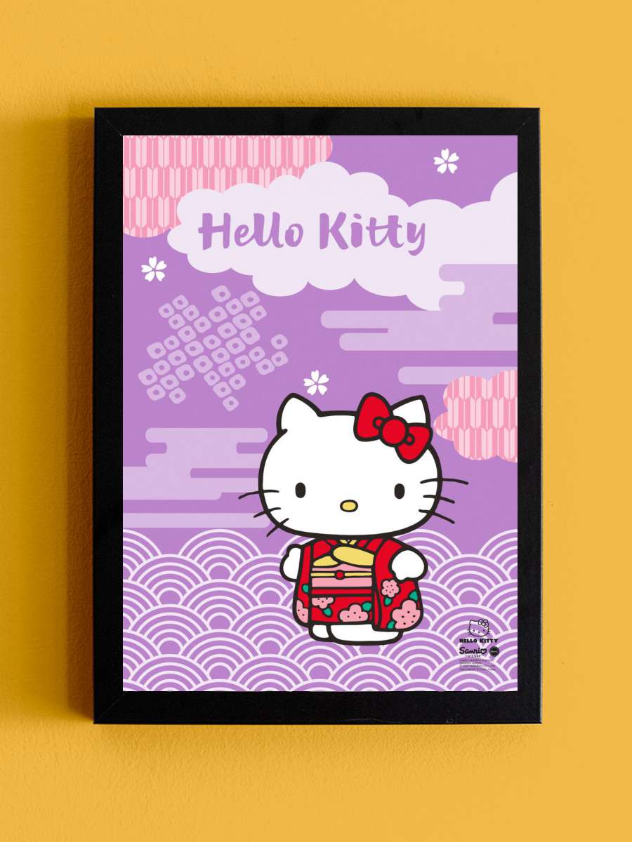 Geisha Kitty Anime Tablo Siyah Çerçeveli Yüksek Kalite Anime Duvar Poster Tablo - En İyi Fiyatlarla