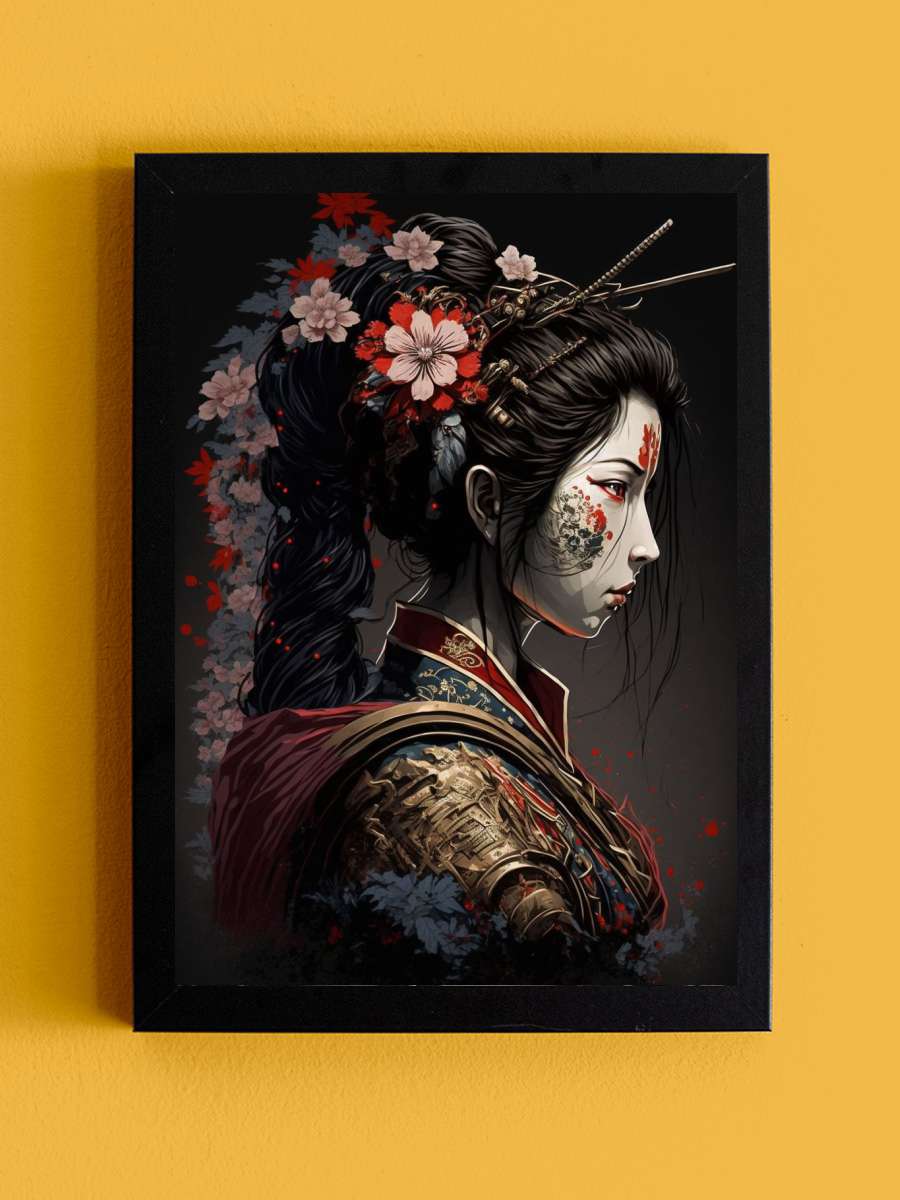 Geisha Anime Tablo Siyah Çerçeveli Yüksek Kalite Anime Duvar Poster Tablo - En İyi Fiyatlarla