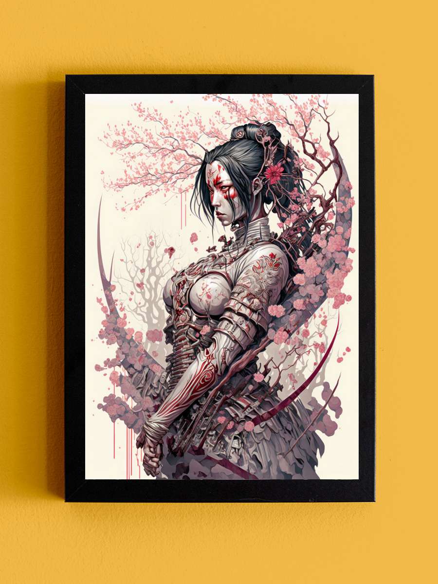 Geisha Samurai Anime Tablo Siyah Çerçeveli Yüksek Kalite Anime Duvar Poster Tablo - En İyi Fiyatlarla