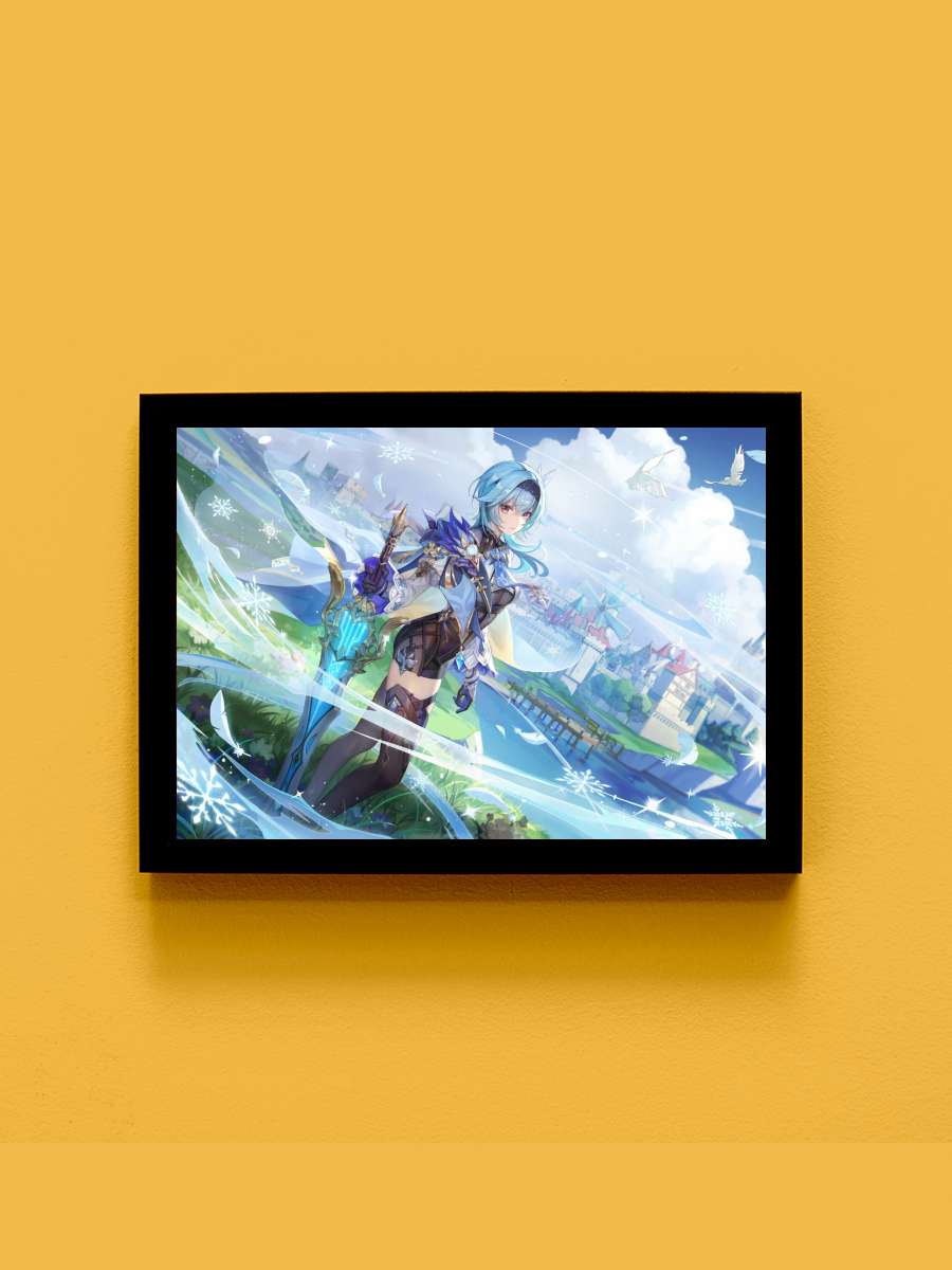 Genshin Impact 2021 B Anime Tablo Siyah Çerçeveli Yüksek Kalite Anime Duvar Poster Tablo - En İyi Fiyatlarla