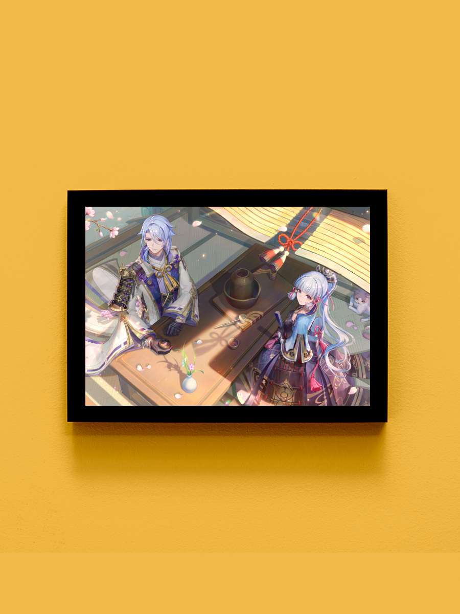 Genshin Impact 2022 F Anime Tablo Siyah Çerçeveli Yüksek Kalite Anime Duvar Poster Tablo - En İyi Fiyatlarla