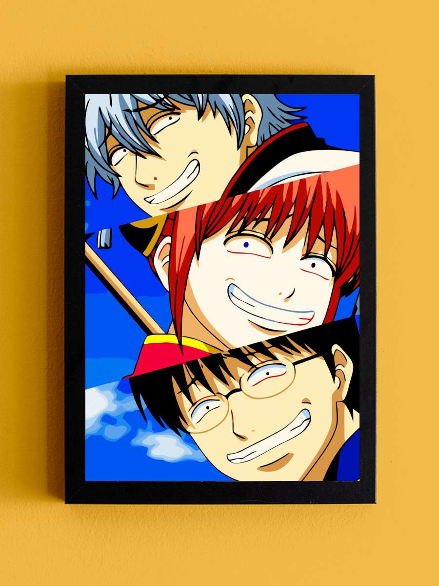 Gintoki Kagura Gintama Anime Tablo Siyah Çerçeveli Yüksek Kalite Anime Duvar Poster Tablo - En İyi Fiyatlarla