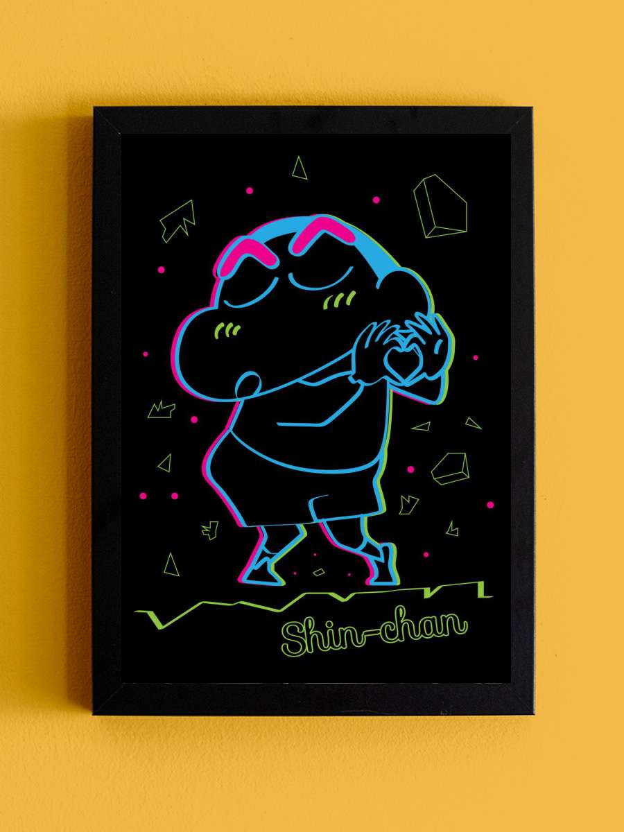 glow Shin Chan Anime Tablo Siyah Çerçeveli Yüksek Kalite Anime Duvar Poster Tablo - En İyi Fiyatlarla