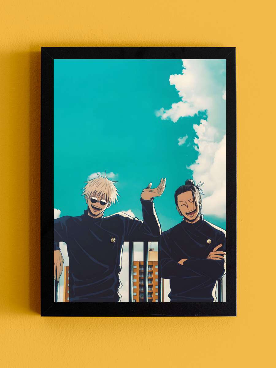 Gojo and Geto Anime Tablo Siyah Çerçeveli Yüksek Kalite Anime Duvar Poster Tablo - En İyi Fiyatlarla