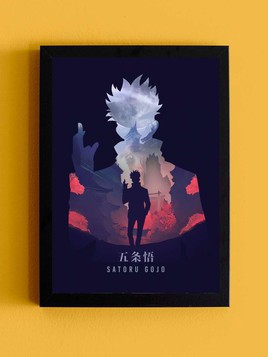 Gojo Satoru Jujutsu Anime Anime Tablo Siyah Çerçeveli Yüksek Kalite Anime Duvar Poster Tablo - En İyi Fiyatlarla
