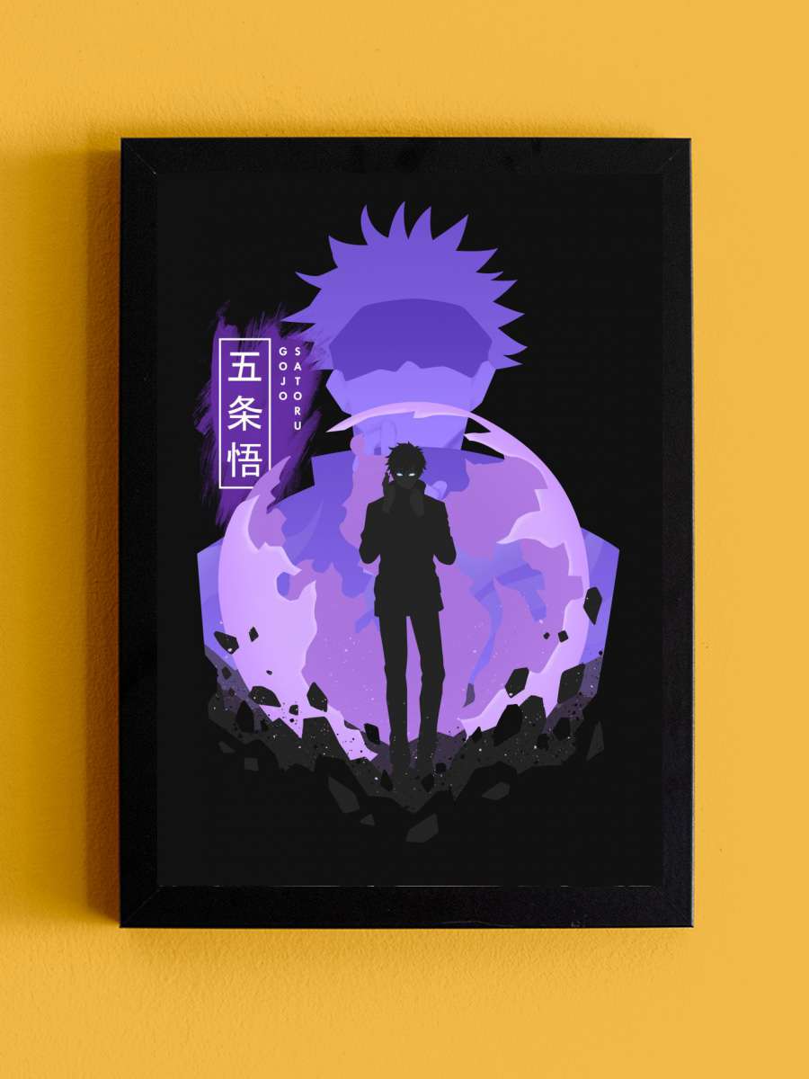 Gojo Satoru Anime Tablo Siyah Çerçeveli Yüksek Kalite Anime Duvar Poster Tablo - En İyi Fiyatlarla