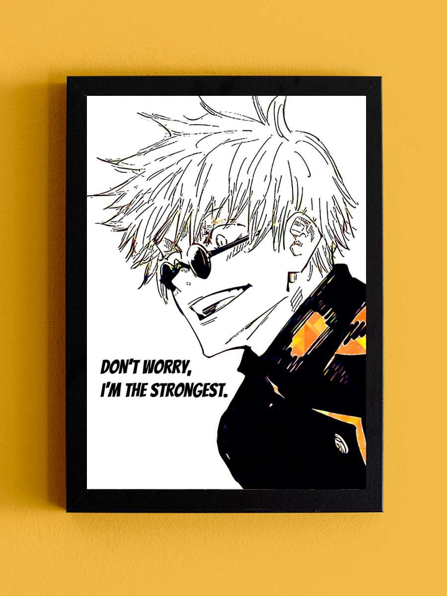 Gojo Satoru Anime Tablo Siyah Çerçeveli Yüksek Kalite Anime Duvar Poster Tablo - En İyi Fiyatlarla