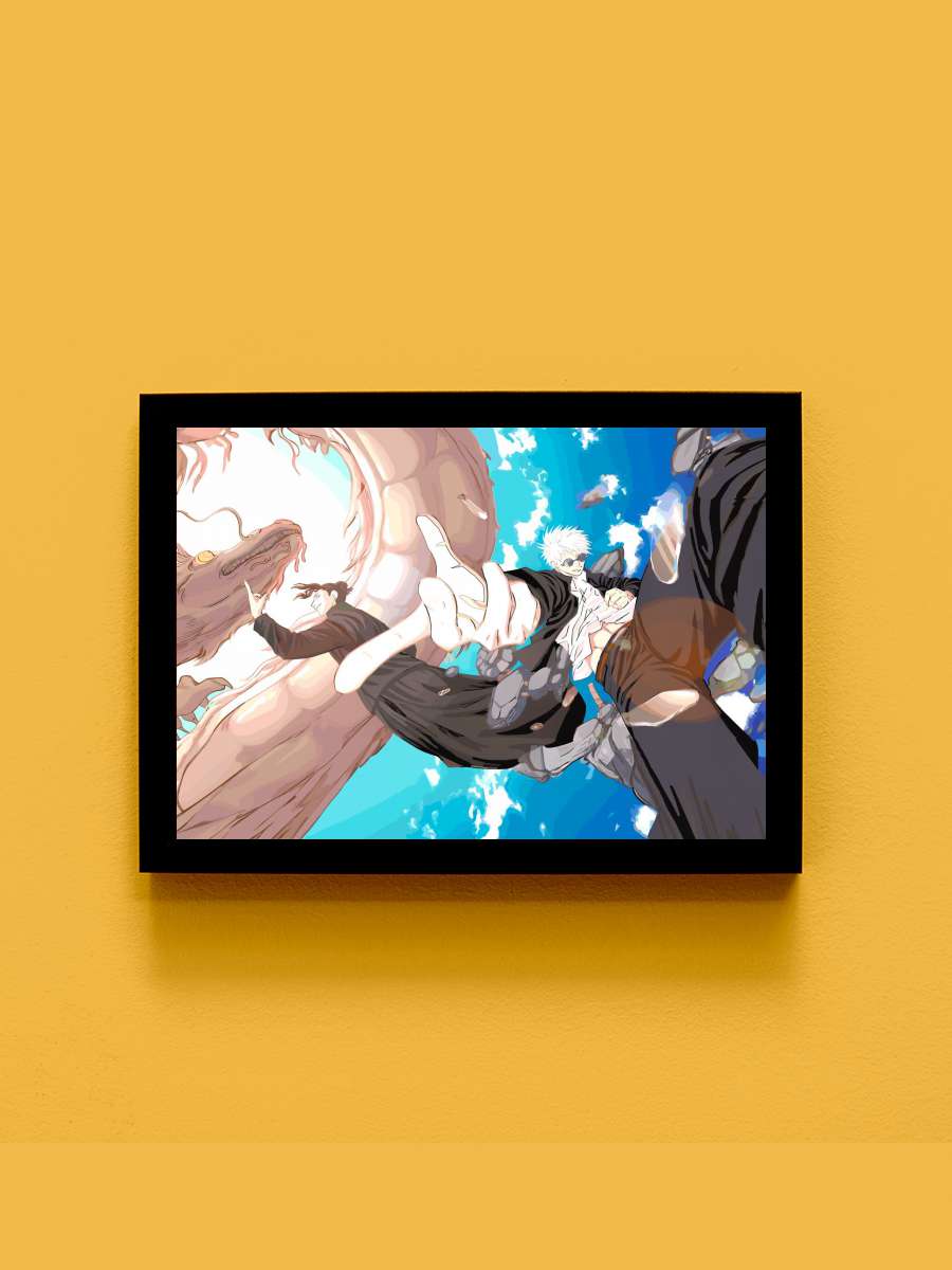 gojo x geto jujutsu kaisen Anime Tablo Siyah Çerçeveli Yüksek Kalite Anime Duvar Poster Tablo - En İyi Fiyatlarla