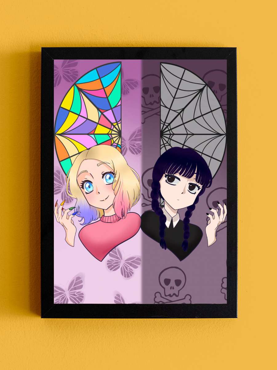 Goth and Pop Anime Tablo Siyah Çerçeveli Yüksek Kalite Anime Duvar Poster Tablo - En İyi Fiyatlarla
