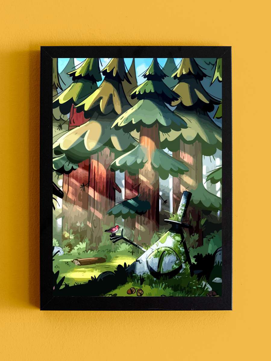 Gravity Gravity Falls. Anime Tablo Siyah Çerçeveli Yüksek Kalite Anime Duvar Poster Tablo - En İyi Fiyatlarla