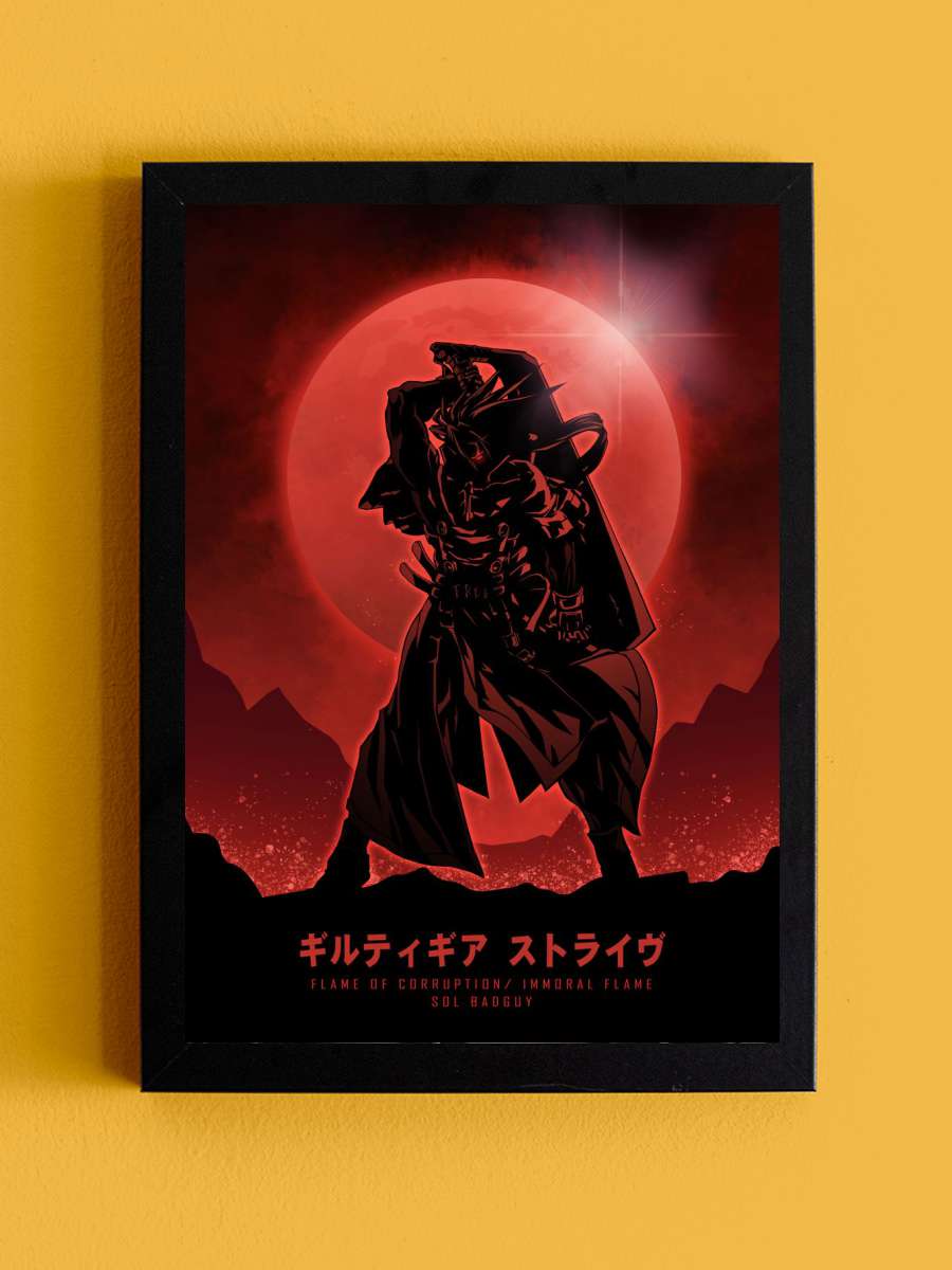 Guilty Gear Anime Tablo Siyah Çerçeveli Yüksek Kalite Anime Duvar Poster Tablo - En İyi Fiyatlarla