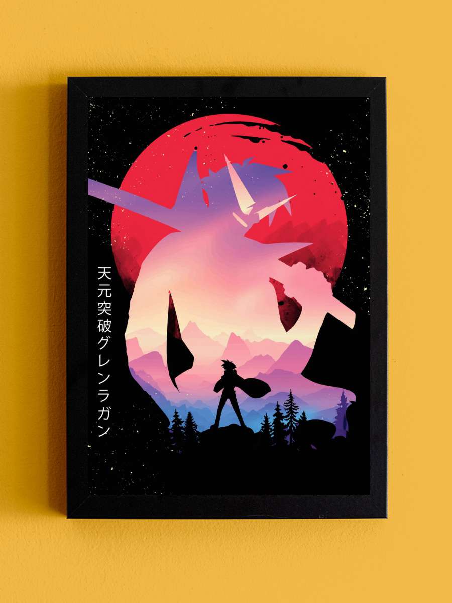 Gurren Lagann Anime Tablo Siyah Çerçeveli Yüksek Kalite Anime Duvar Poster Tablo - En İyi Fiyatlarla