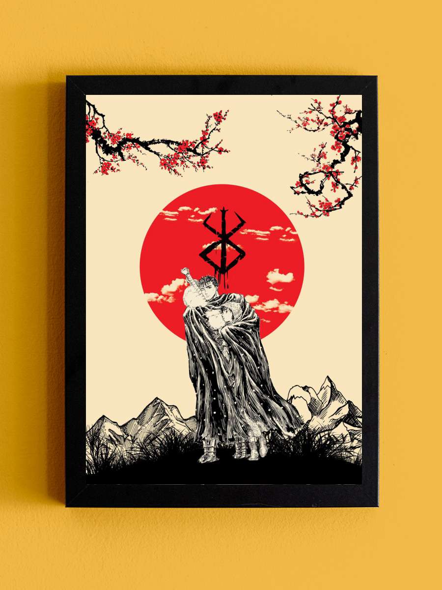 Guts and Casca Anime Tablo Siyah Çerçeveli Yüksek Kalite Anime Duvar Poster Tablo - En İyi Fiyatlarla