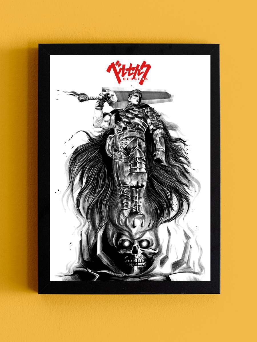 Guts and skull Anime Tablo Siyah Çerçeveli Yüksek Kalite Anime Duvar Poster Tablo - En İyi Fiyatlarla