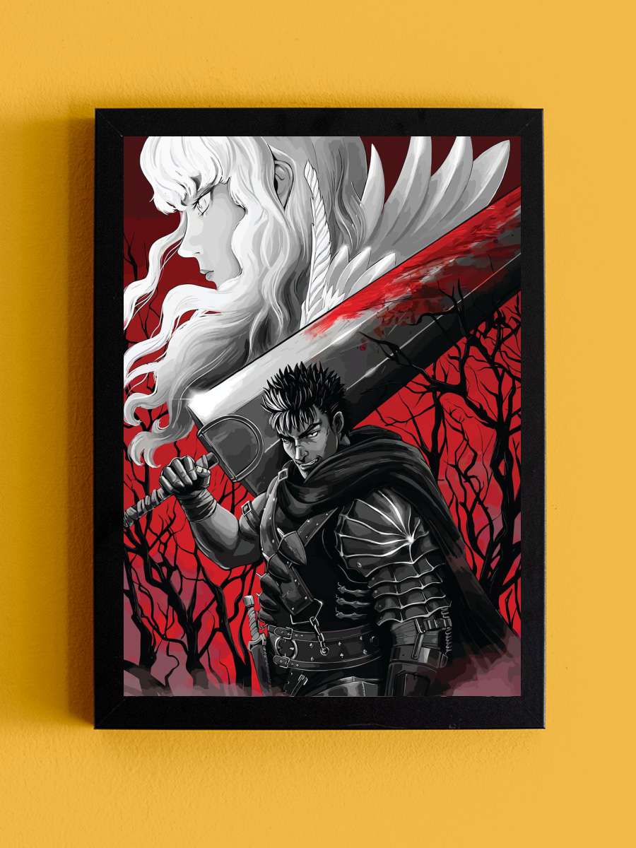 Guts n Griffith Anime Tablo Siyah Çerçeveli Yüksek Kalite Anime Duvar Poster Tablo - En İyi Fiyatlarla
