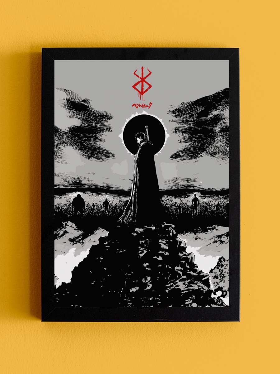 Guts Anime Tablo Siyah Çerçeveli Yüksek Kalite Anime Duvar Poster Tablo - En İyi Fiyatlarla