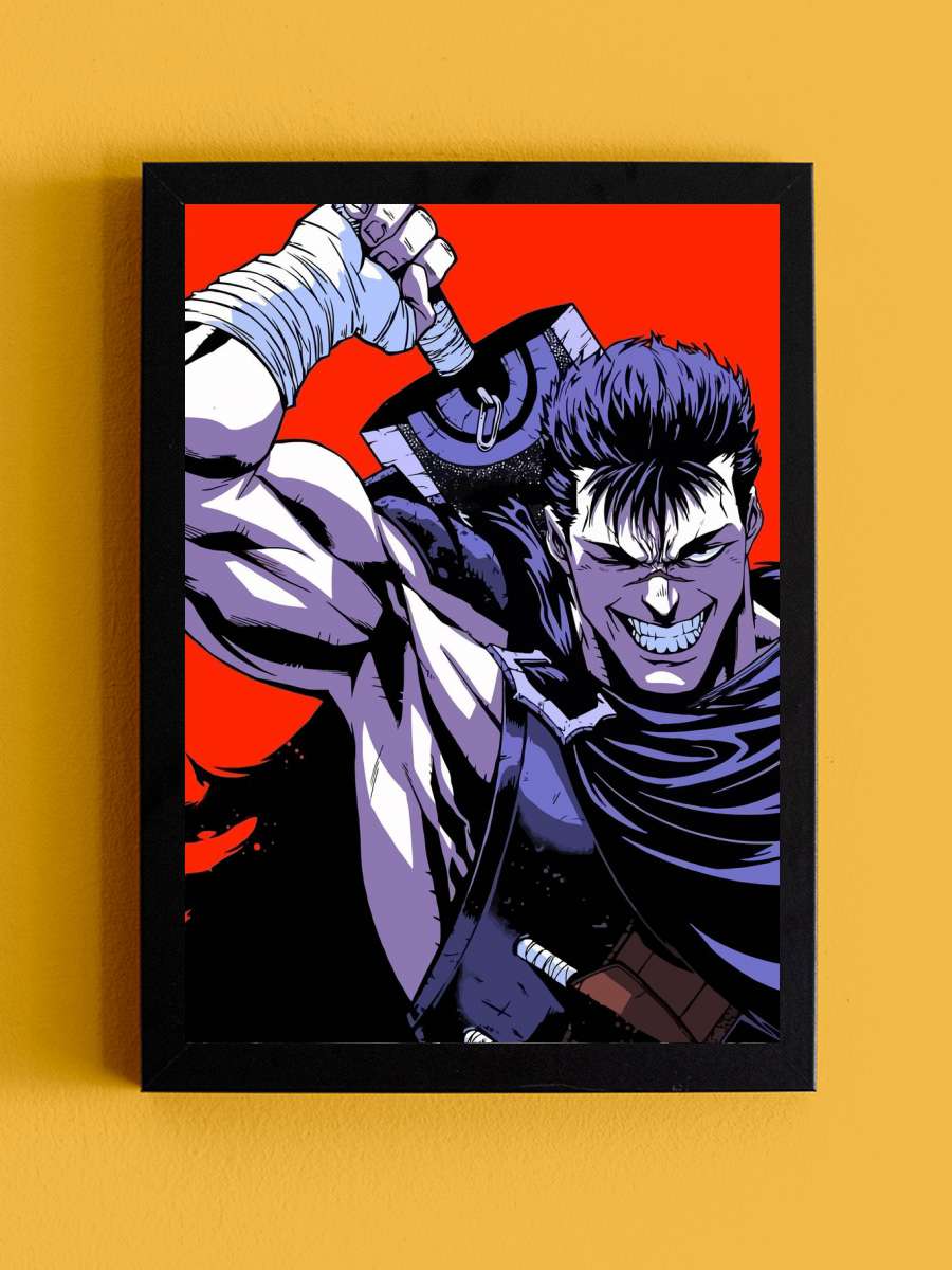 Guts Anime Tablo Siyah Çerçeveli Yüksek Kalite Anime Duvar Poster Tablo - En İyi Fiyatlarla