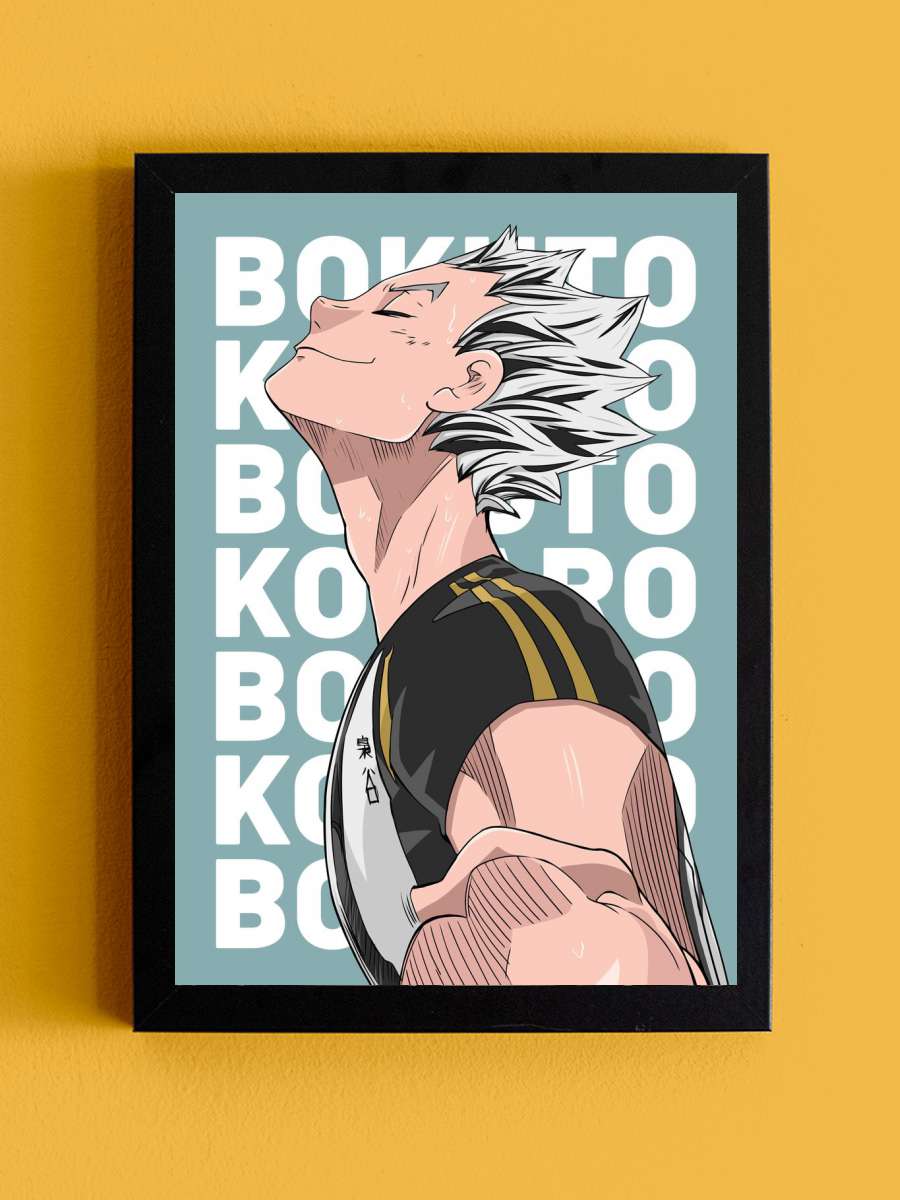 Haikyuu Bokuto Kotaro Anime Tablo Siyah Çerçeveli Yüksek Kalite Anime Duvar Poster Tablo - En İyi Fiyatlarla