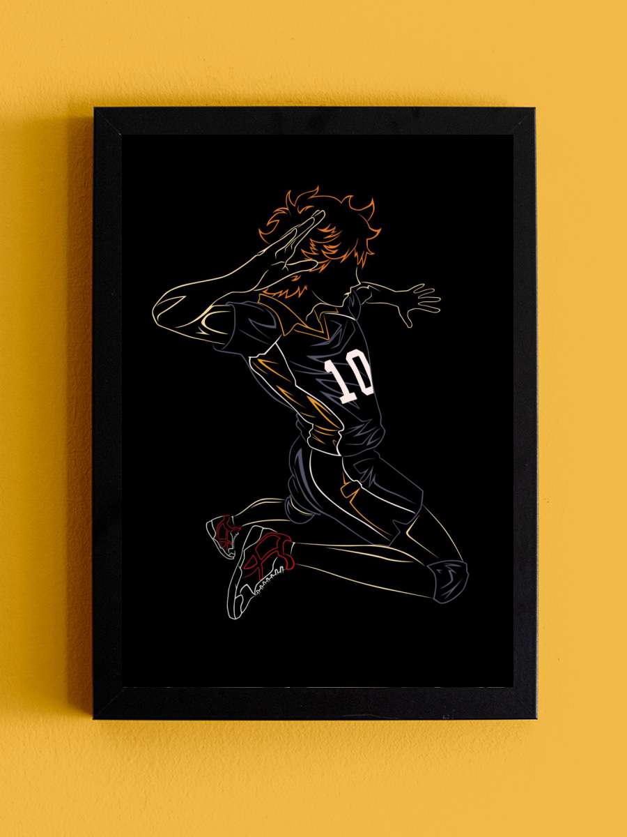 Haikyuu Hinata Shoyo Anime Tablo Siyah Çerçeveli Yüksek Kalite Anime Duvar Poster Tablo - En İyi Fiyatlarla