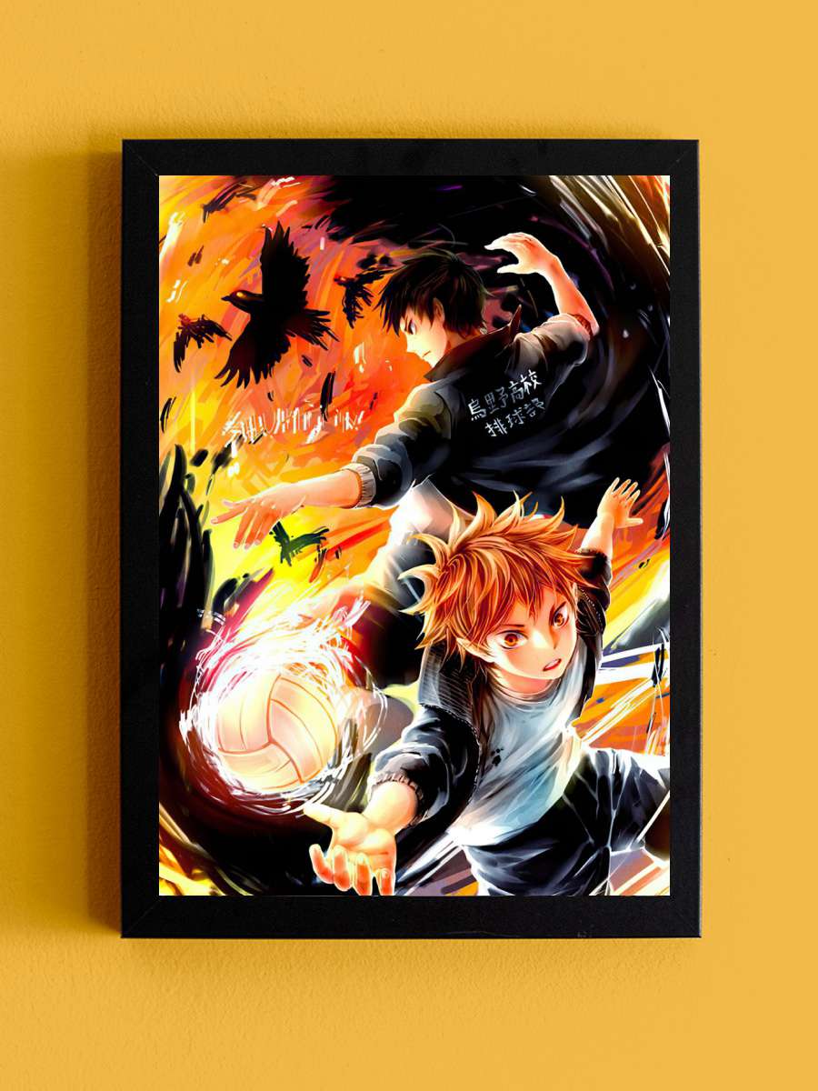 Haikyuu Anime Tablo Siyah Çerçeveli Yüksek Kalite Anime Duvar Poster Tablo - En İyi Fiyatlarla