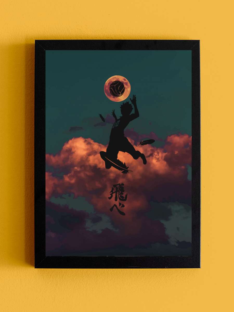 Haikyuu Anime Tablo Siyah Çerçeveli Yüksek Kalite Anime Duvar Poster Tablo - En İyi Fiyatlarla