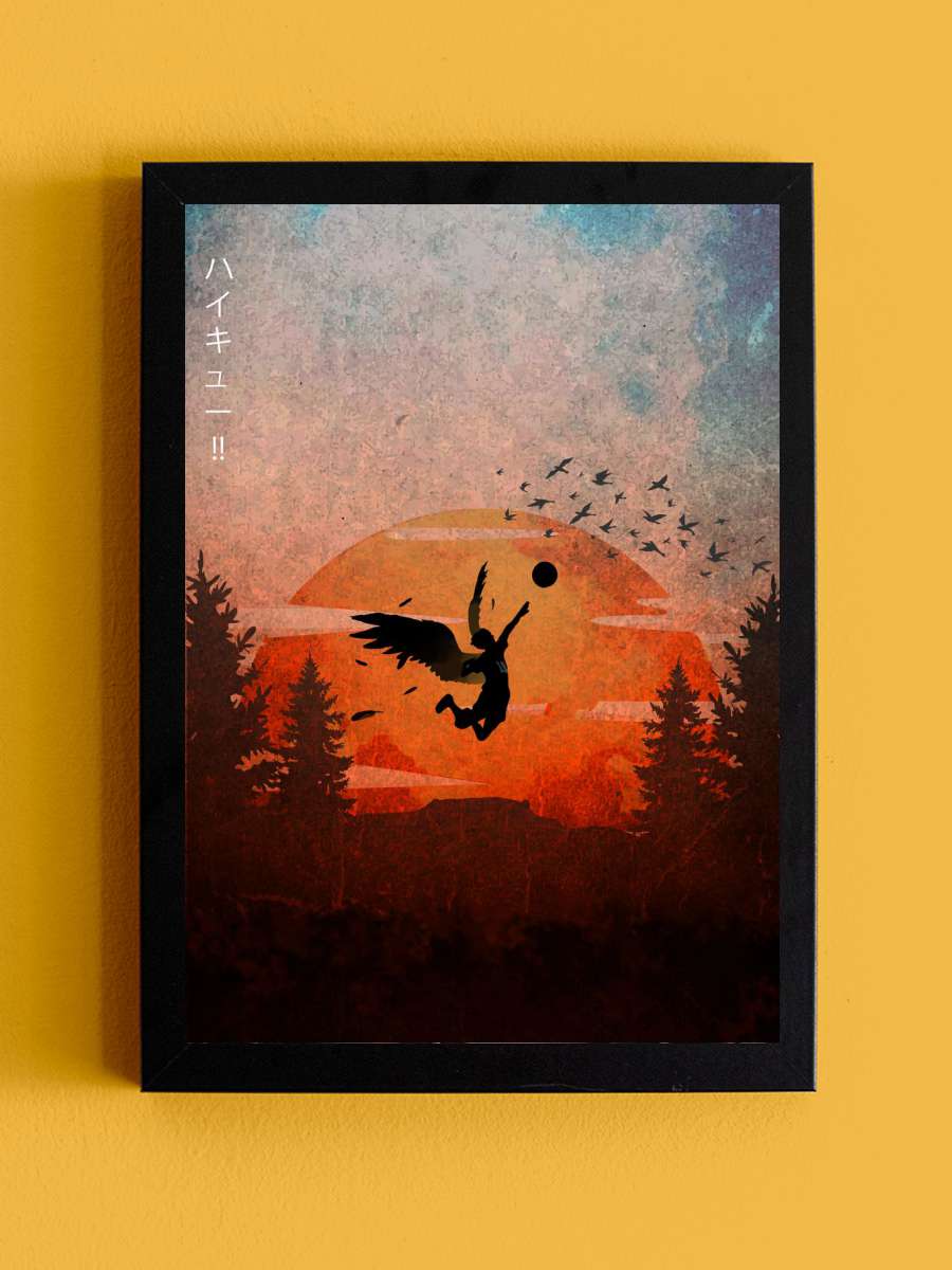 Haikyuu Anime Tablo Siyah Çerçeveli Yüksek Kalite Anime Duvar Poster Tablo - En İyi Fiyatlarla