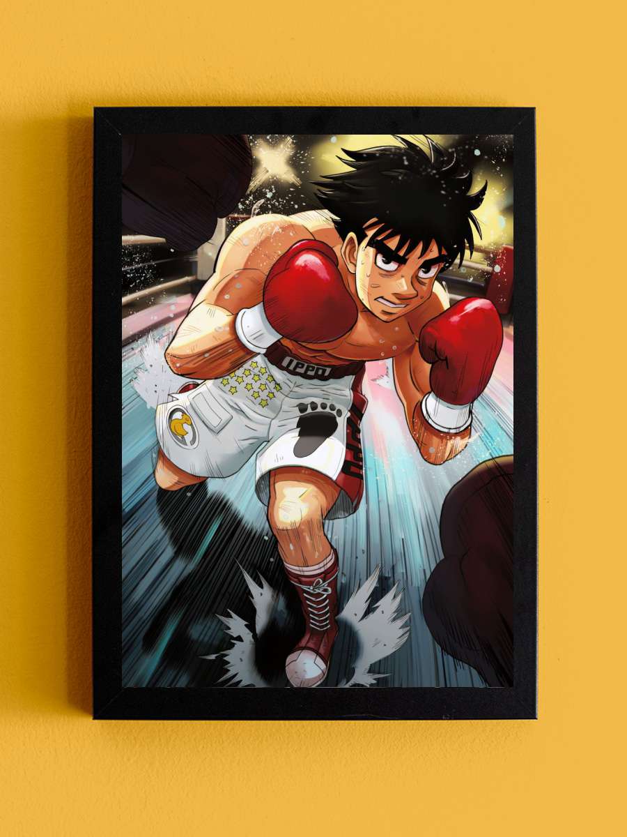 Hajime no Ippo Anime Tablo Siyah Çerçeveli Yüksek Kalite Anime Duvar Poster Tablo - En İyi Fiyatlarla